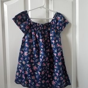 Girls floral sleeveless shirt
